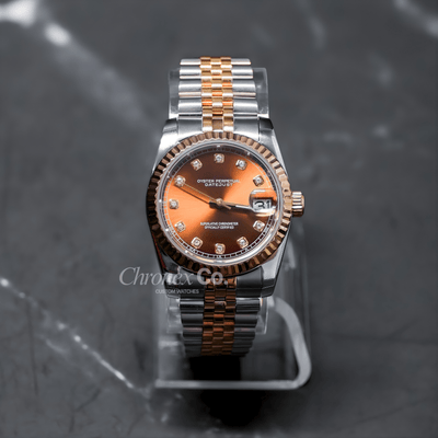Datejust Chocolate Gem Rose Gold Seiko Datejust Mod Luxury Watch Old Money