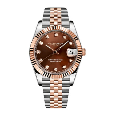 Chronex Date Chocolate Gem Rose Gold